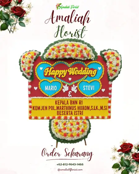 Papan Bunga Pernikahan Kaungcaang
